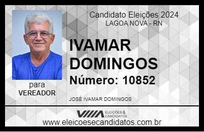 Candidato IVAMAR DOMINGOS 2024 - LAGOA NOVA - Eleições