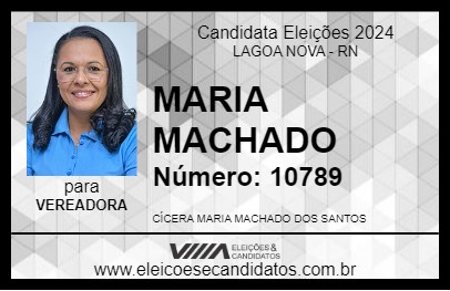 Candidato MARIA MACHADO 2024 - LAGOA NOVA - Eleições