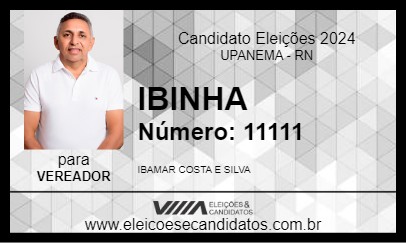 Candidato IBINHA 2024 - UPANEMA - Eleições