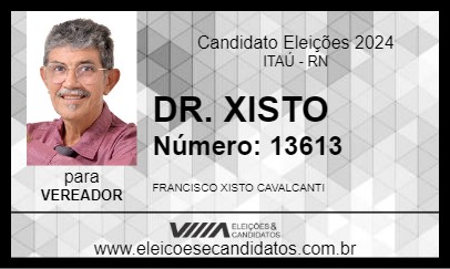 Candidato DR. XISTO 2024 - ITAÚ - Eleições