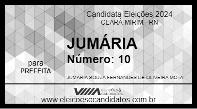 Candidato JUMÁRIA 2024 - CEARÁ-MIRIM - Eleições