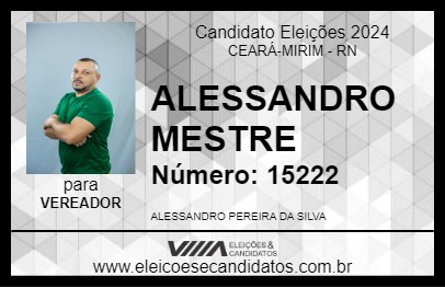 Candidato ALESSANDRO MESTRE 2024 - CEARÁ-MIRIM - Eleições