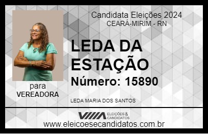 Candidato LEDA DA ESTAÇÃO 2024 - CEARÁ-MIRIM - Eleições