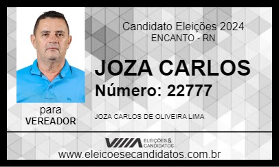 Candidato JOZA CARLOS 2024 - ENCANTO - Eleições