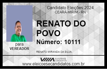 Candidato RENATO DO POVO 2024 - CEARÁ-MIRIM - Eleições