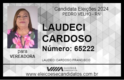 Candidato LAUDECI CARDOSO 2024 - PEDRO VELHO - Eleições