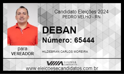 Candidato DEBAN 2024 - PEDRO VELHO - Eleições