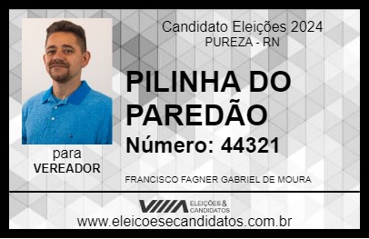 Candidato PILINHA DO PAREDÃO 2024 - PUREZA - Eleições