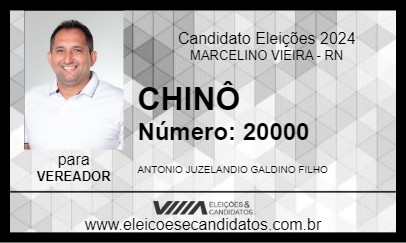 Candidato CHINÔ 2024 - MARCELINO VIEIRA - Eleições