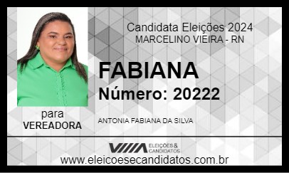 Candidato FABIANA 2024 - MARCELINO VIEIRA - Eleições