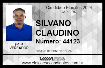 Candidato SILVANO CLAUDINO 2024 - JAPI - Eleições