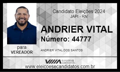 Candidato ANDRIER VITAL 2024 - JAPI - Eleições