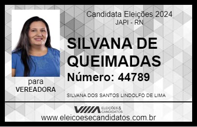 Candidato SILVANA DE QUEIMADAS 2024 - JAPI - Eleições