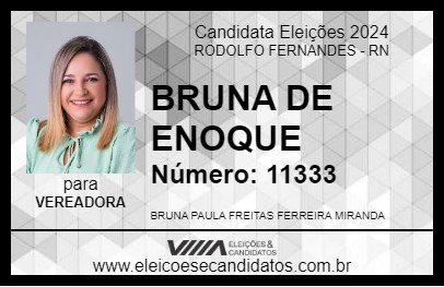 Candidato BRUNA DE ENOQUE 2024 - RODOLFO FERNANDES - Eleições