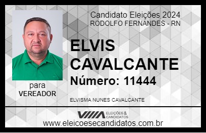 Candidato ELVIS CAVALCANTE 2024 - RODOLFO FERNANDES - Eleições