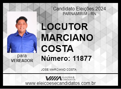 Candidato LOCUTOR MARCIANO COSTA 2024 - PARNAMIRIM - Eleições