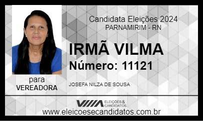 Candidato IRMÃ VILMA 2024 - PARNAMIRIM - Eleições