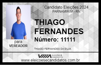 Candidato THIAGO FERNANDES 2024 - PARNAMIRIM - Eleições