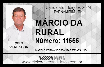 Candidato MÁRCIO DA RURAL 2024 - PARNAMIRIM - Eleições