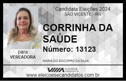 Candidato CORRINHA DA SAÚDE 2024 - SÃO VICENTE - Eleições