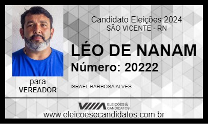 Candidato LÉO DE NANAM 2024 - SÃO VICENTE - Eleições