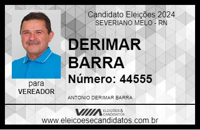 Candidato DERIMAR BARRA 2024 - SEVERIANO MELO - Eleições