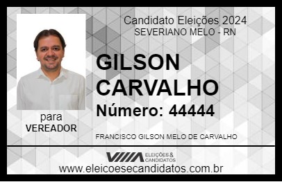 Candidato GILSON CARVALHO 2024 - SEVERIANO MELO - Eleições