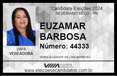 Candidato EUZAMAR BARBOSA 2024 - SEVERIANO MELO - Eleições