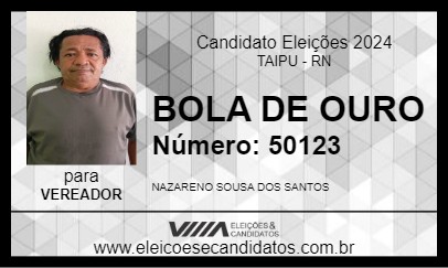 Candidato BOLA DE OURO 2024 - TAIPU - Eleições