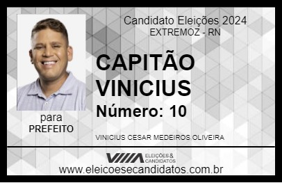 Candidato CAPITÃO VINICIUS 2024 - EXTREMOZ - Eleições