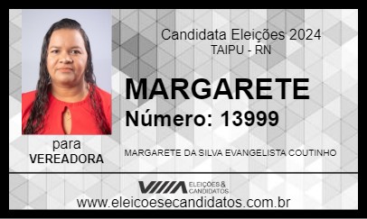 Candidato MARGARETE 2024 - TAIPU - Eleições