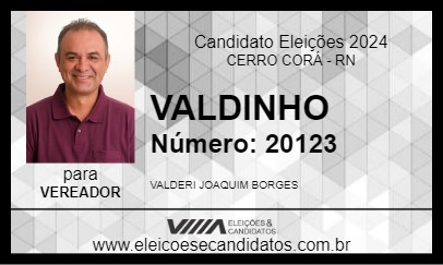 Candidato VALDINHO 2024 - CERRO CORÁ - Eleições