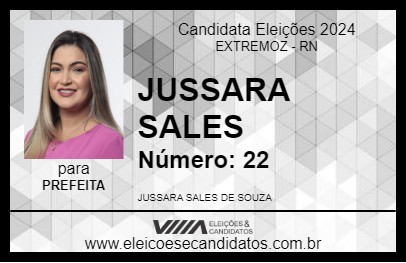 Candidato JUSSARA SALES  2024 - EXTREMOZ - Eleições