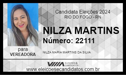 Candidato NILZA MARTINS 2024 - RIO DO FOGO - Eleições