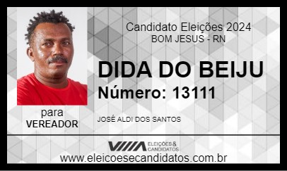 Candidato DIDA DO BEIJU 2024 - BOM JESUS - Eleições