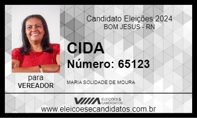 Candidato CIDA 2024 - BOM JESUS - Eleições