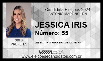 Candidato JESSICA IRIS 2024 - ANTÔNIO MARTINS - Eleições