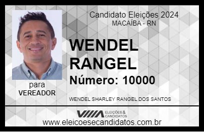 Candidato WENDEL RANGEL 2024 - MACAÍBA - Eleições