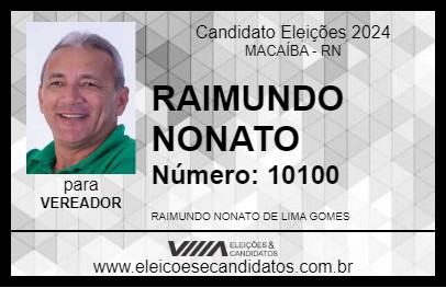 Candidato RAIMUNDO NONATO 2024 - MACAÍBA - Eleições