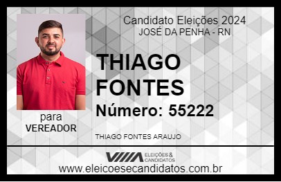 Candidato THIAGO FONTES 2024 - JOSÉ DA PENHA - Eleições