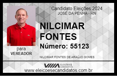 Candidato NILCIMAR FONTES 2024 - JOSÉ DA PENHA - Eleições