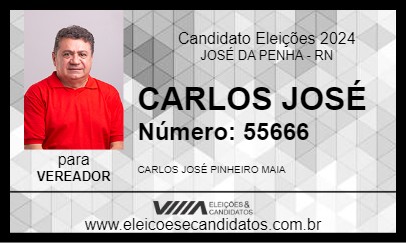 Candidato CARLOS JOSÉ 2024 - JOSÉ DA PENHA - Eleições