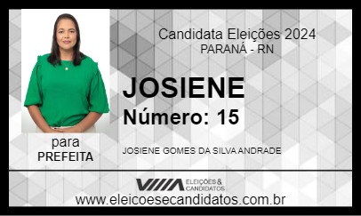 Candidato JOSIENE 2024 - PARANÁ - Eleições