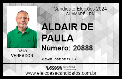 Candidato ALDAIR DE PAULA 2024 - GUAMARÉ - Eleições