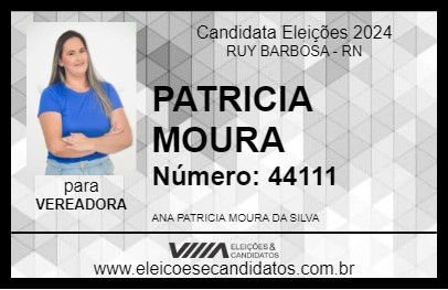 Candidato PATRICIA MOURA 2024 - RUY BARBOSA - Eleições