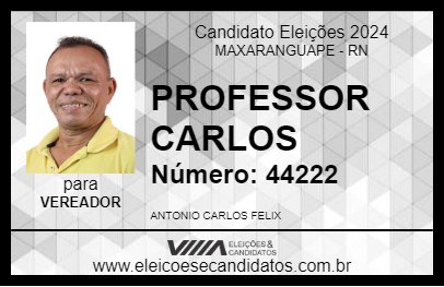 Candidato PROFESSOR CARLOS 2024 - MAXARANGUAPE - Eleições