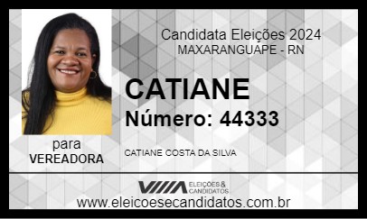 Candidato CATIANE 2024 - MAXARANGUAPE - Eleições