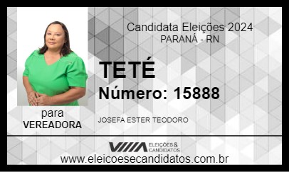 Candidato TETÉ 2024 - PARANÁ - Eleições