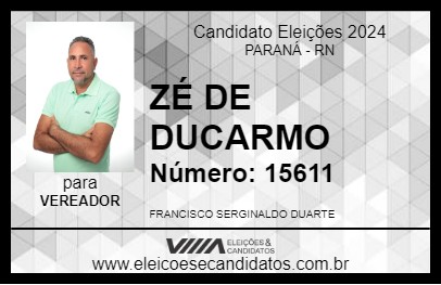 Candidato ZÉ DE DUCARMO 2024 - PARANÁ - Eleições