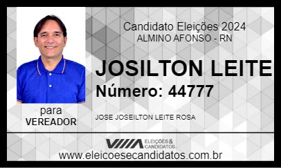 Candidato JOSEILTON LEITE 2024 - ALMINO AFONSO - Eleições